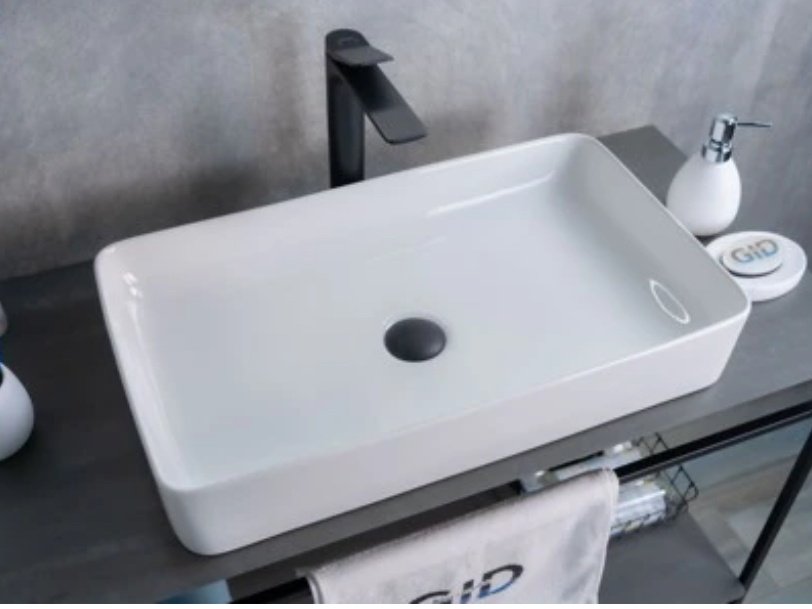 Раковина GID-ceramic N9396 накладная прямоугольная 60, керамика - ForteMarket Раковина GID-ceramic N9396 накладная прямоугольная 60, керамика купить,0