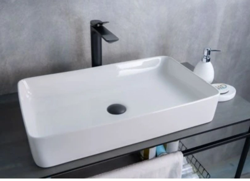 Раковина GID-ceramic N9396 накладная прямоугольная 60, керамика купить,110644
