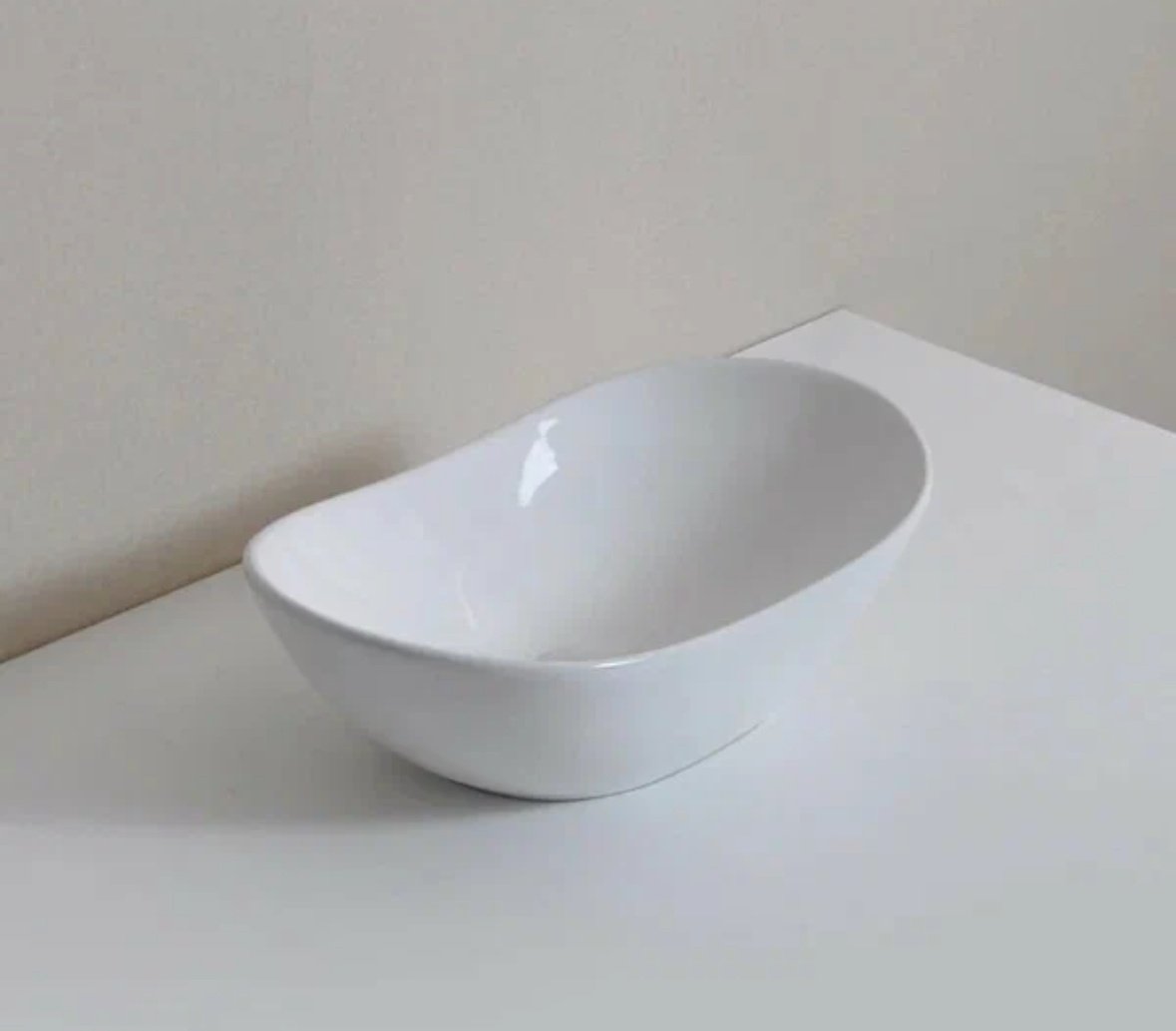 Раковина GID-ceramic N9133 накладная овальная 48, керамика