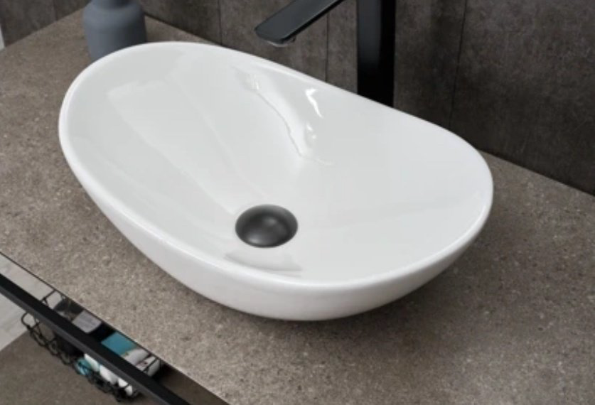 Раковина GID-ceramic N9133 накладная овальная 48, керамика купить,72535