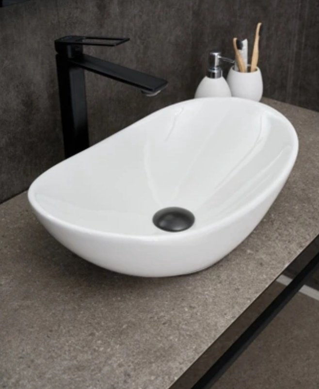 Раковина GID-ceramic N9133 накладная овальная 48, керамика купить,72535