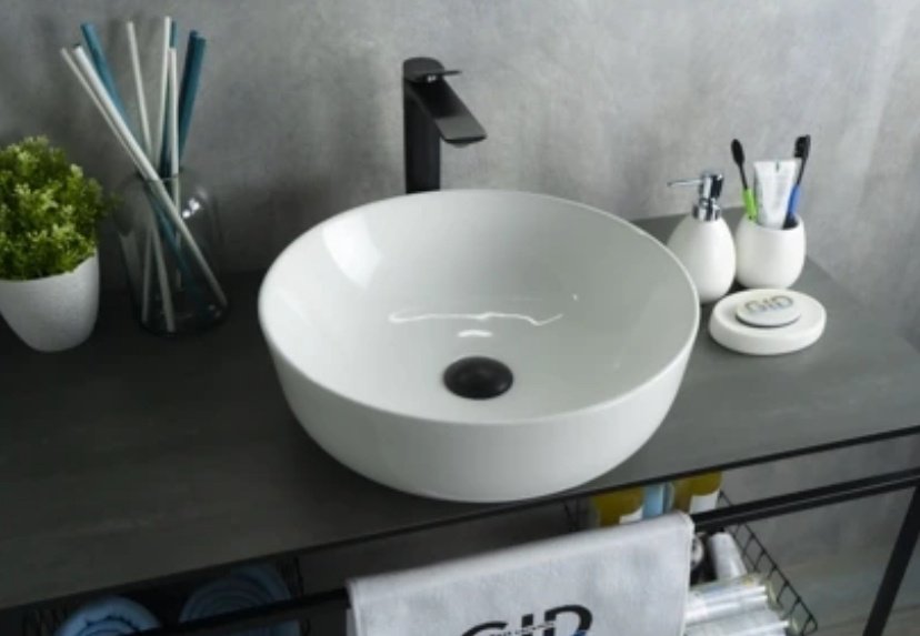 Раковина GID-ceramic D1315 накладная круглая 41, керамика