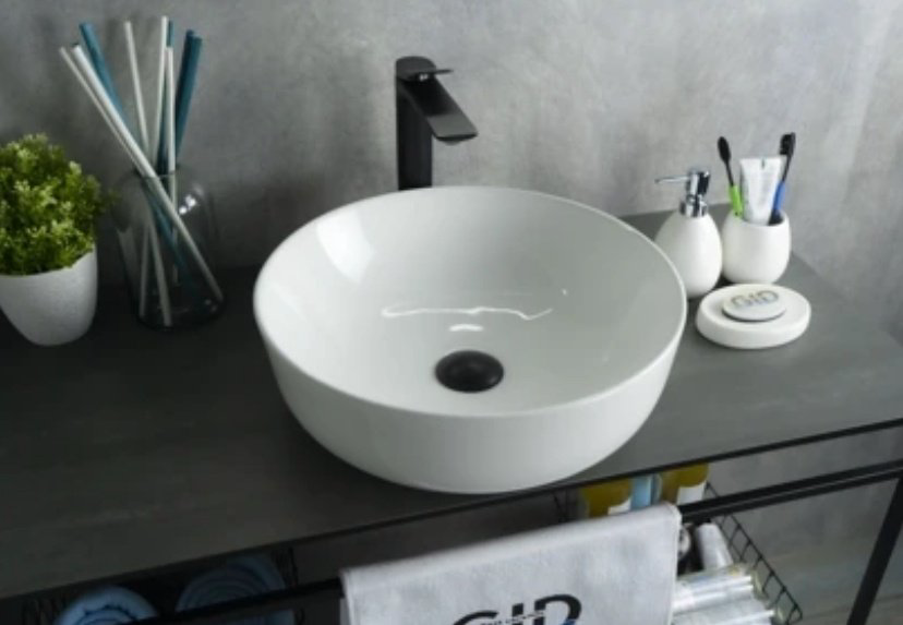 Раковина GID-ceramic D1315 накладная круглая 41, керамика купить,91540