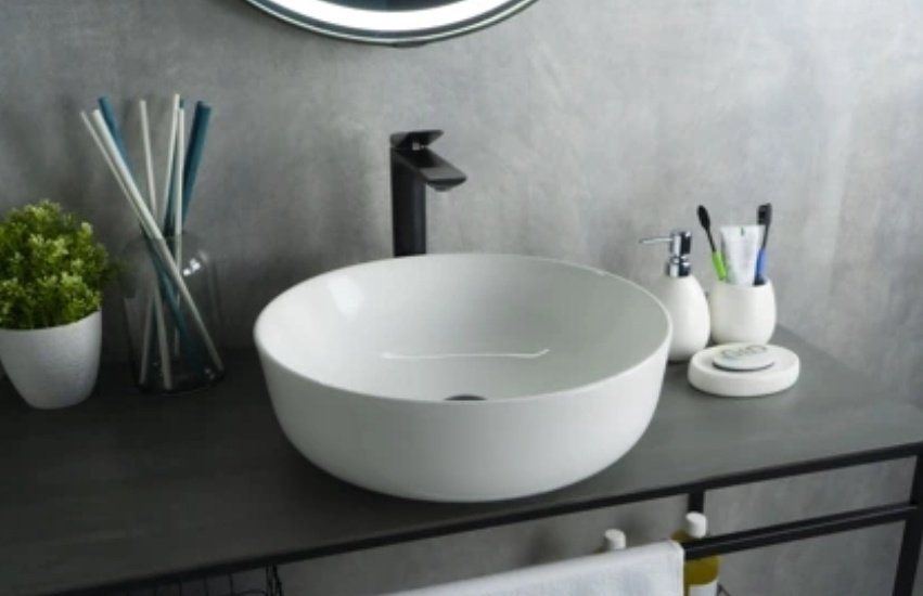 Раковина GID-ceramic D1315 накладная круглая 41, керамика купить,91540