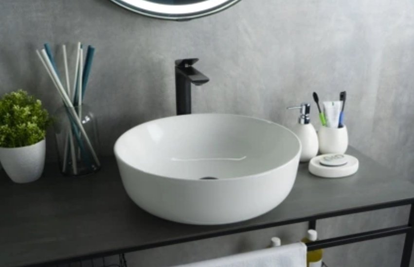 Раковина GID-ceramic D1315 накладная круглая 41, керамика