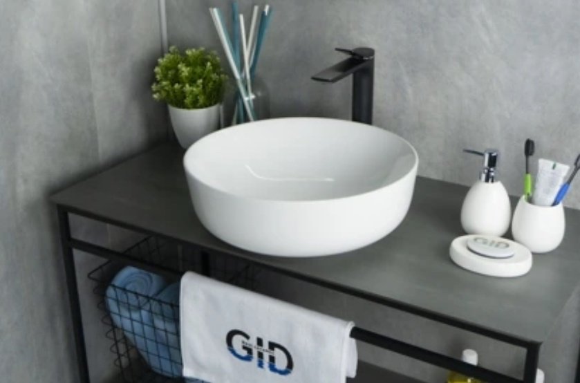 Раковина GID-ceramic D1315 накладная круглая 41, керамика