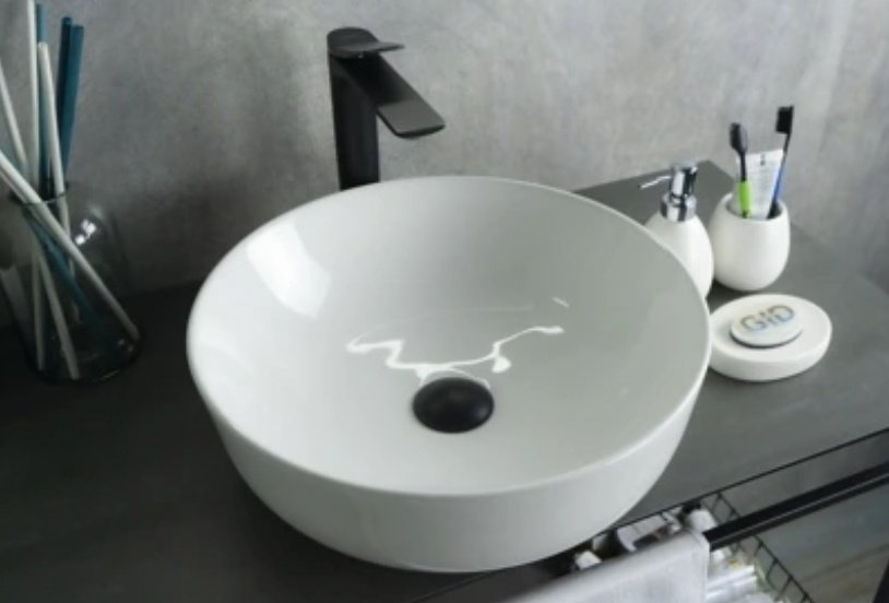 Раковина GID-ceramic D1315 накладная круглая 41, керамика