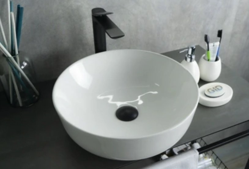 Раковина GID-ceramic D1315 накладная круглая 41, керамика купить,91540