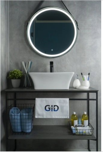 Раковина GID-ceramic N9108 накладная прямоугольная 49, керамика