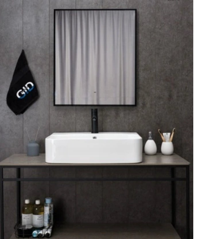 Раковина GID-ceramic N9258 накладная прямоугольная 60, керамика купить,NaN