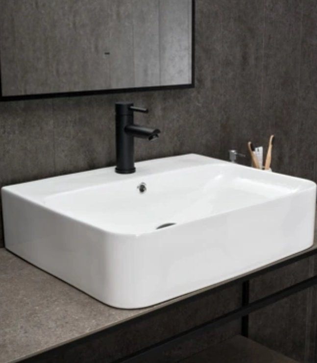 Раковина GID-ceramic N9258 накладная прямоугольная 60, керамика купить,NaN