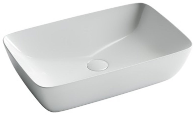 Раковина Ceramicanova Form 58 CN2003 накладная прямоугольная 59, санфарфор