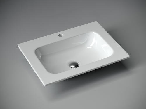 Раковина Ceramicanova CN7011 накладная прямоугольная 45.7, фарфор купить,NaN