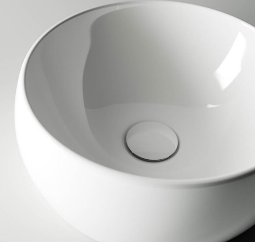 Раковина Ceramicanova CN6001 накладная круглая 39.5, санфарфор купить,NaN