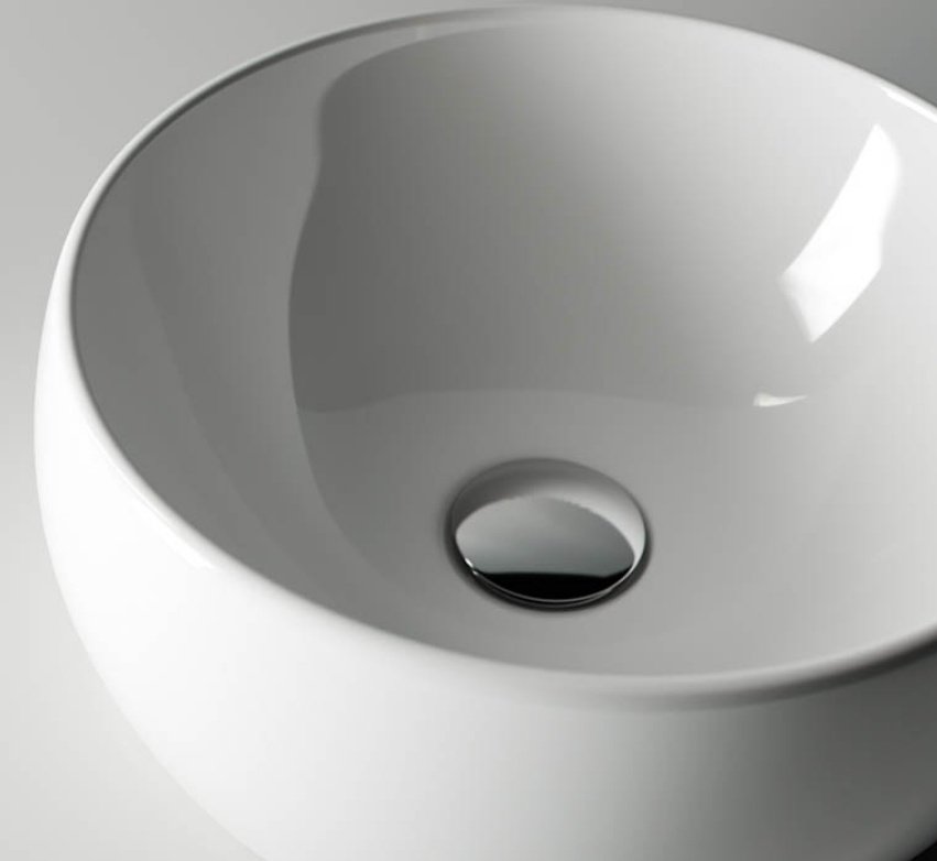 Раковина Ceramicanova CN6001 накладная круглая 39.5, санфарфор