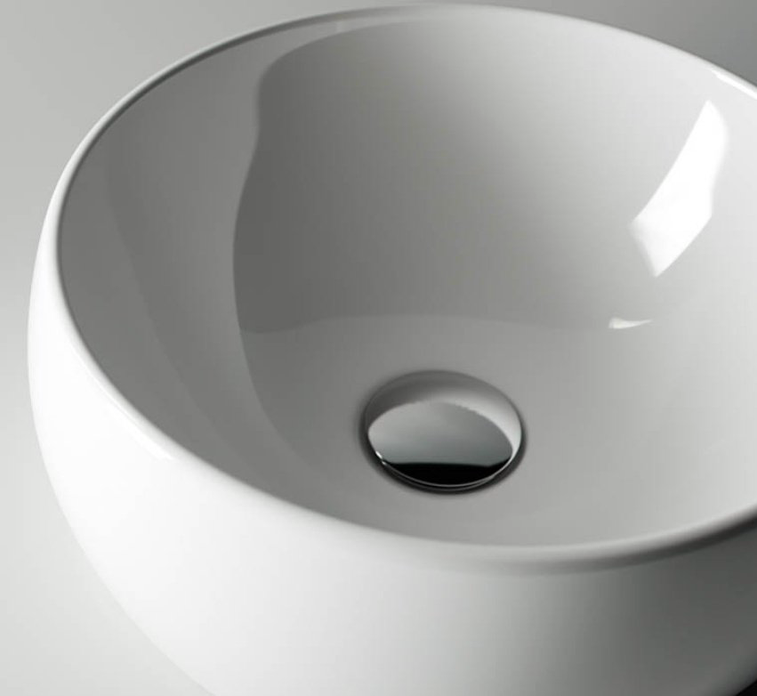 Раковина Ceramicanova CN6001 накладная круглая 39.5, санфарфор купить,NaN