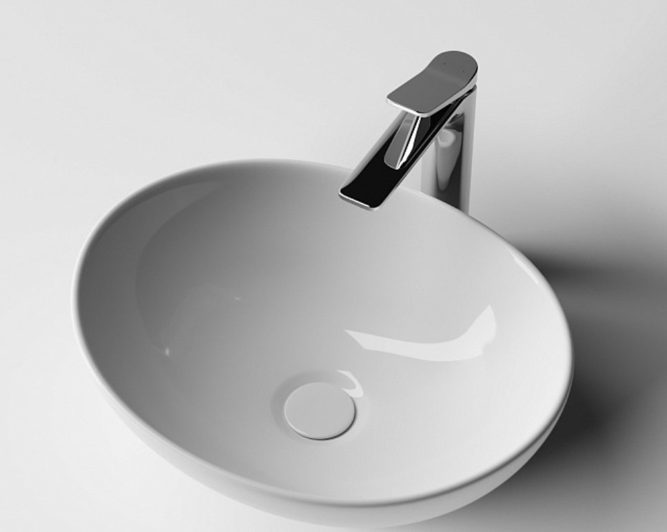 Раковина Ceramicanova CN6016 накладная овальная 40, санфарфор