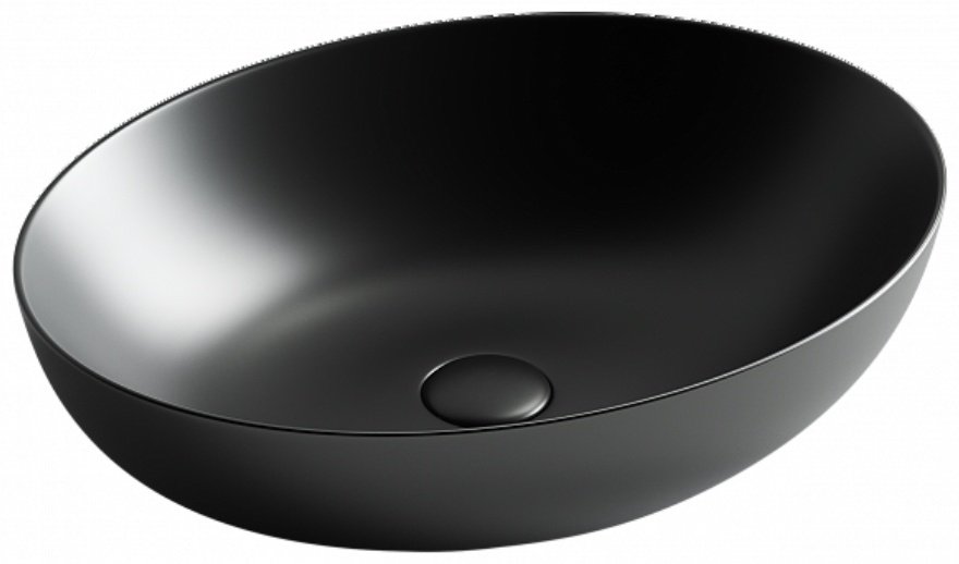 Раковина Ceramicanova CN6017MB накладная овальная 52, санфарфор
