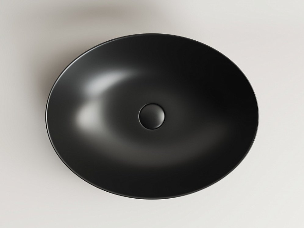 Раковина Ceramicanova CN6017MB накладная овальная 52, санфарфор купить,0