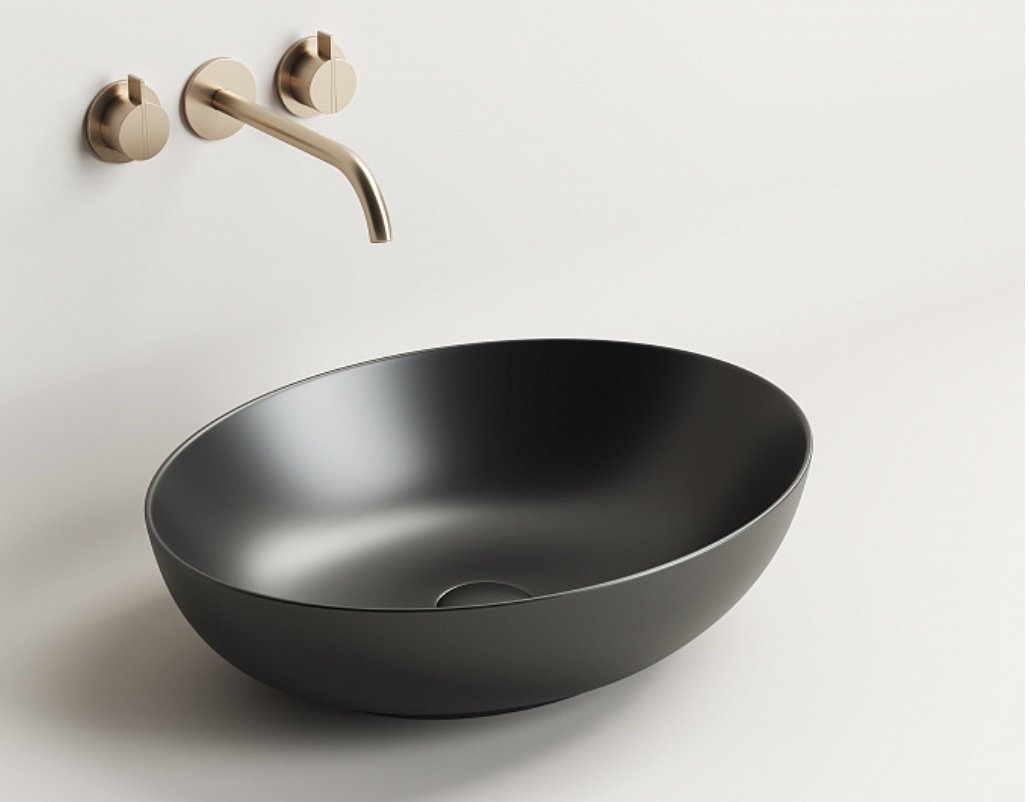Раковина Ceramicanova CN6017MB накладная овальная 52, санфарфор купить,0