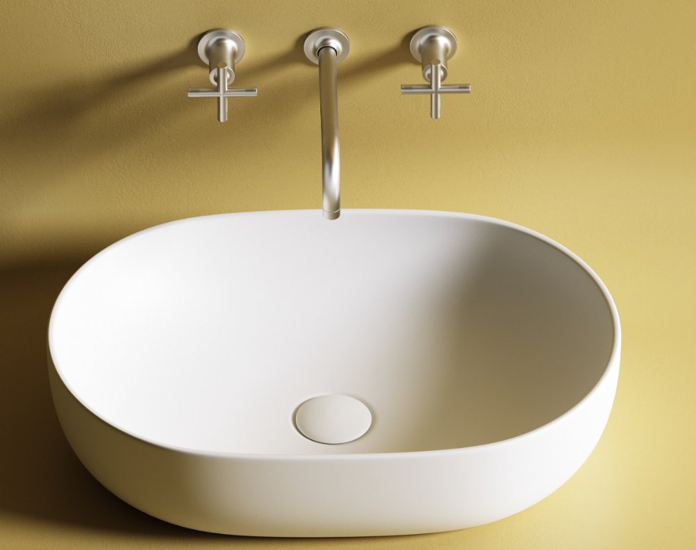 Раковина Ceramicanova CN6047MW накладная овальная 60, санфарфор - ForteMarket Раковина Ceramicanova CN6047MW накладная овальная 60, санфарфор купить,0