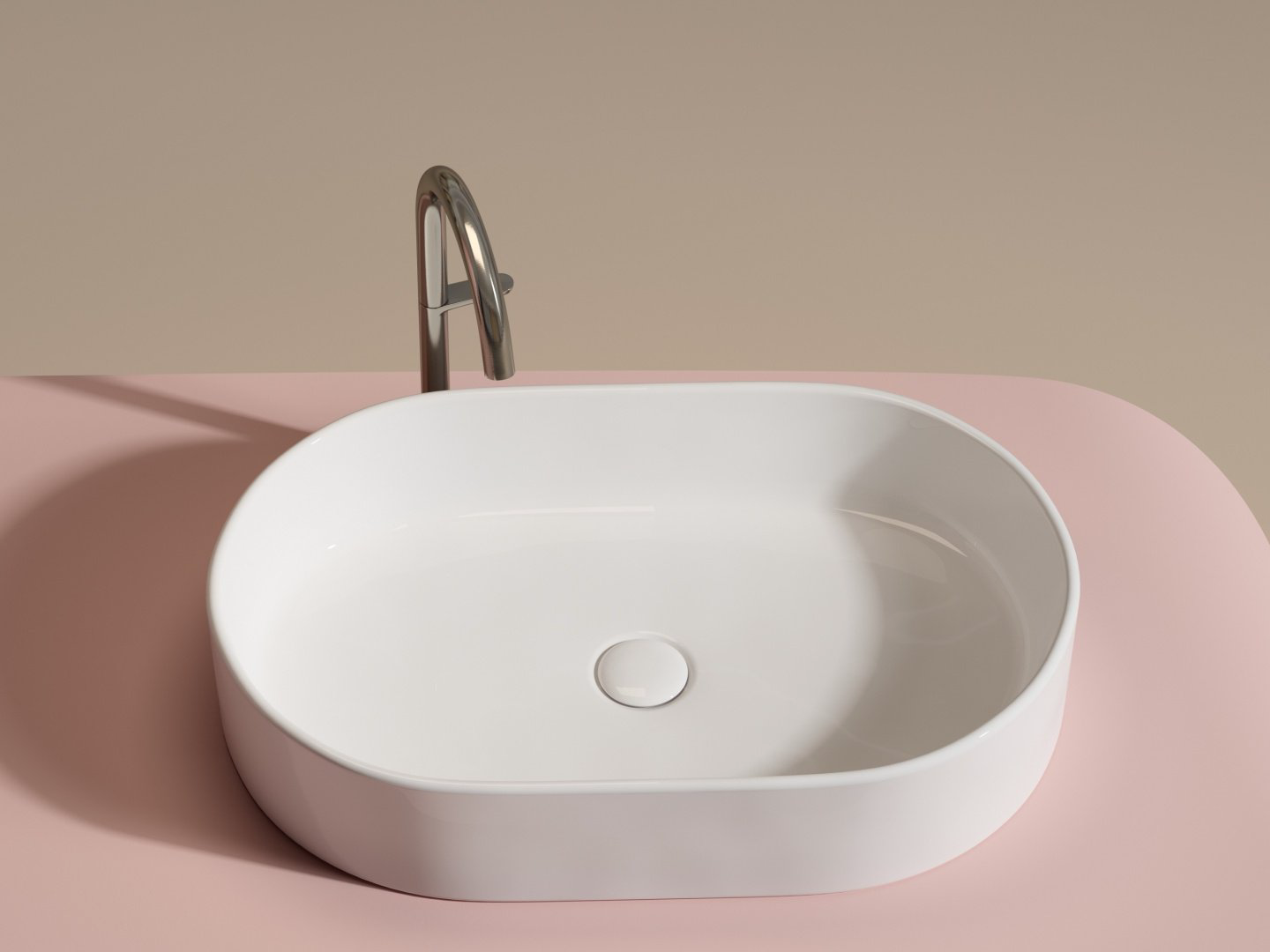 Раковина Ceramicanova CN6048 накладная овальная 38.5, санфарфор купить,175120