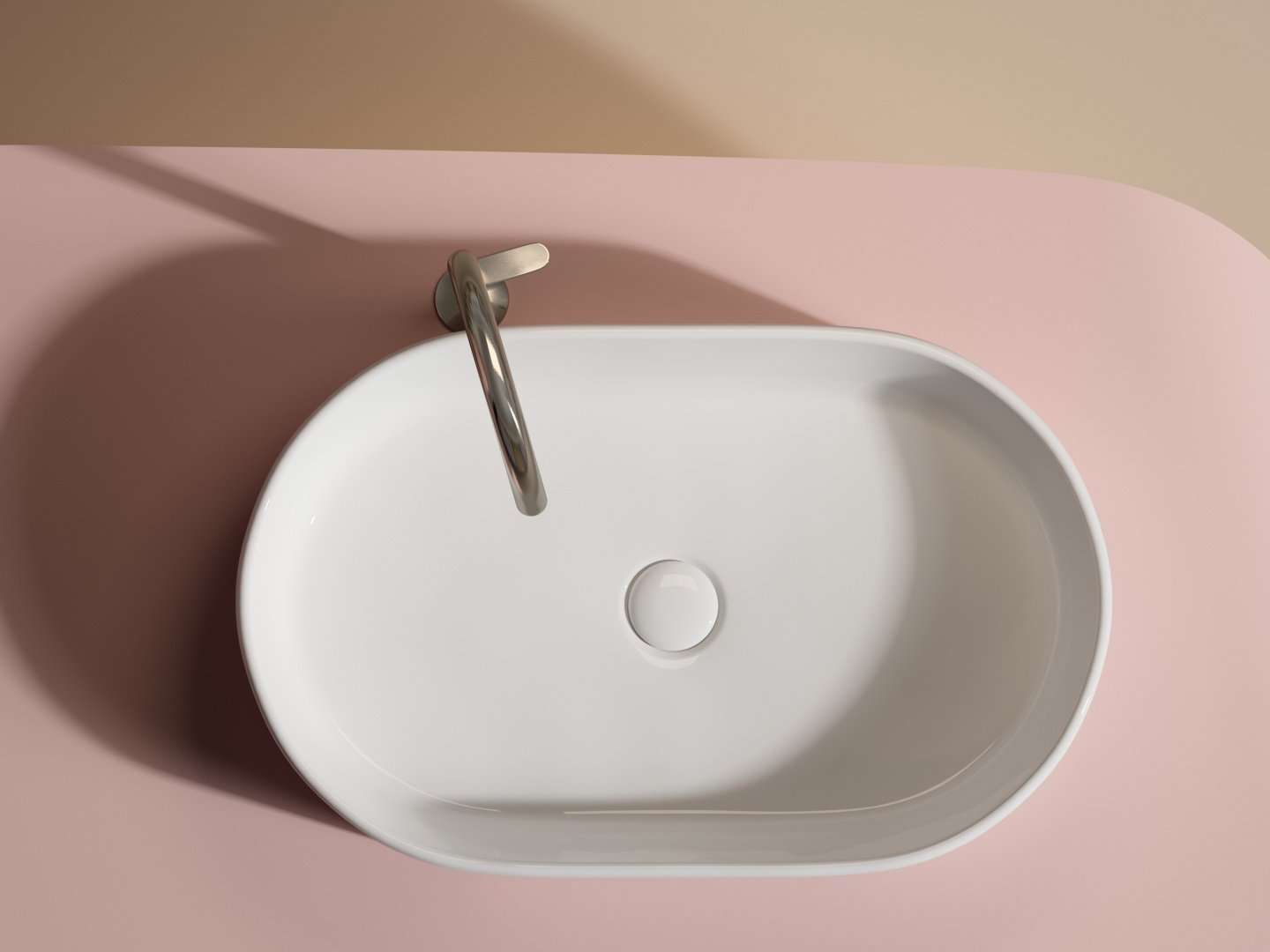 Раковина Ceramicanova CN6048 накладная овальная 38.5, санфарфор