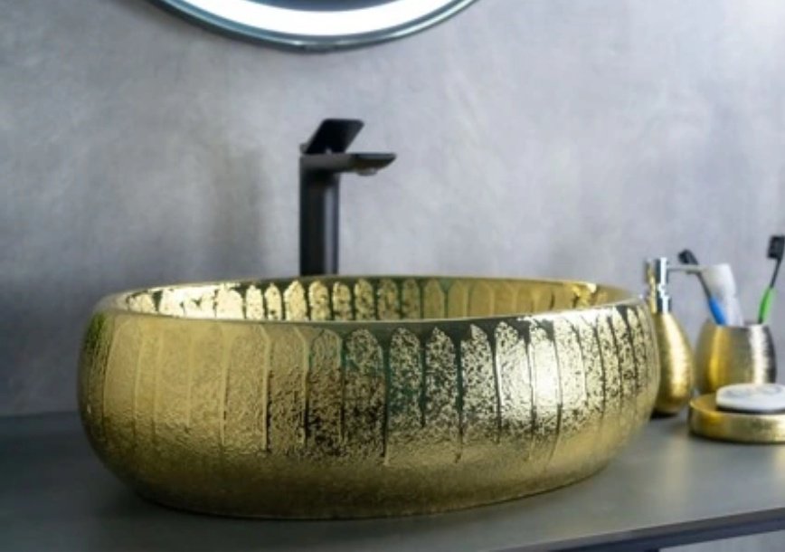 Раковина GID-ceramic 9030g накладная овальная 48, керамика купить,0