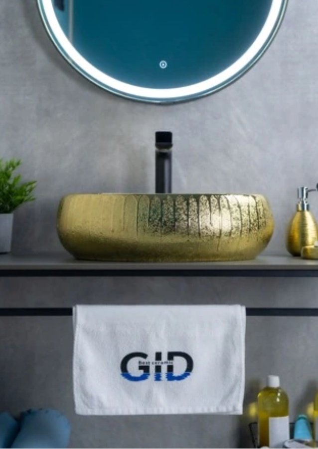 Раковина GID-ceramic 9030g накладная овальная 48, керамика купить,0