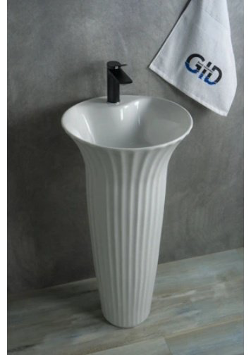 Раковина GID-ceramic Nb132 с пьедесталом круглая 41, керамика купить,344170