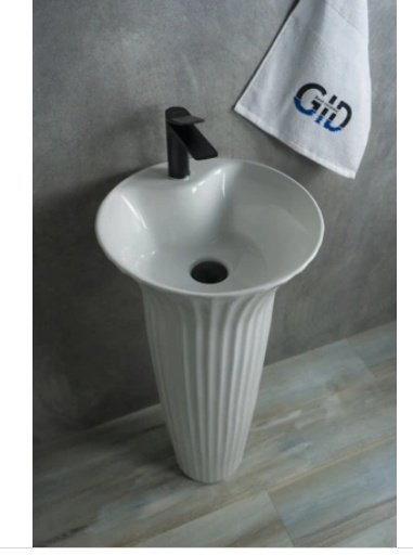Раковина GID-ceramic Nb132 с пьедесталом круглая 41, керамика купить,344170