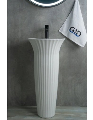 Раковина GID-ceramic Nb132 с пьедесталом круглая 41, керамика