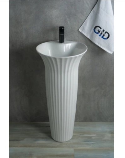 Раковина GID-ceramic Nb132 с пьедесталом круглая 41, керамика