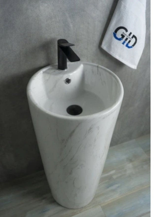 Раковина GID-ceramic Nb131wgs с пьедесталом круглая 40, керамика купить,NaN