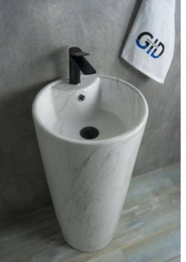 Раковина GID-ceramic Nb131wgs с пьедесталом круглая 40, керамика купить,NaN