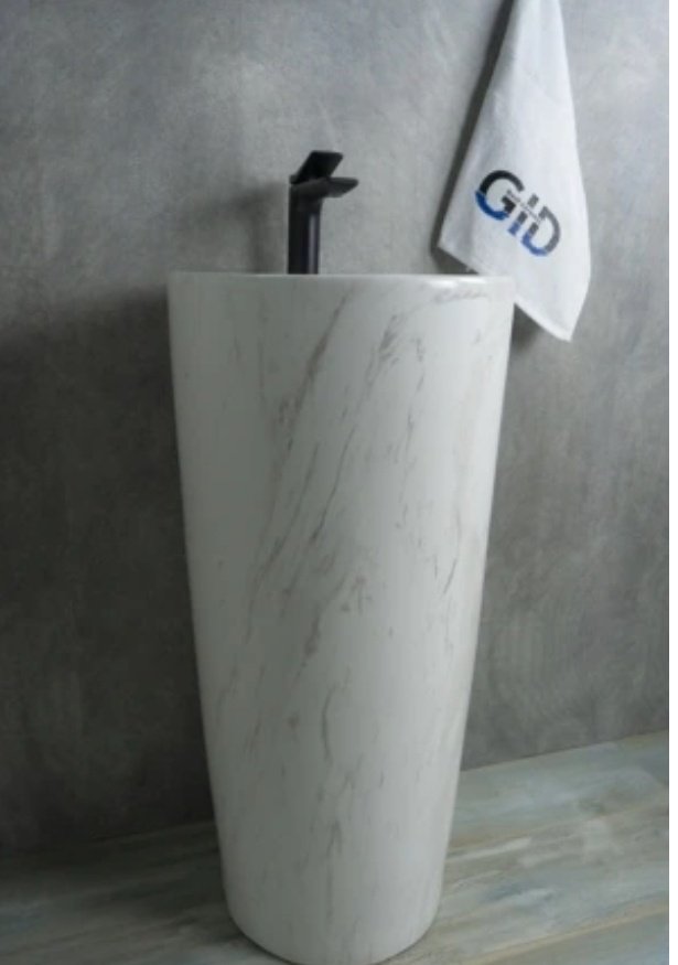 Раковина GID-ceramic Nb131wgs с пьедесталом круглая 40, керамика купить,NaN