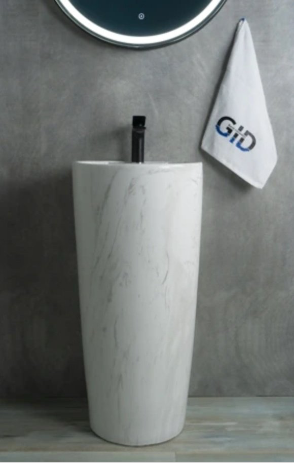 Раковина GID-ceramic Nb131wgs с пьедесталом круглая 40, керамика купить,NaN