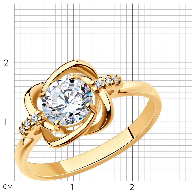 Кольцо SOKOLOV 93010790_17 размер 17 вес 2.085 г серебро, фианит купить,NaN