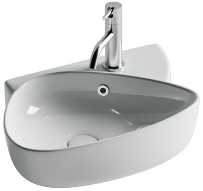 Раковина Ceramicanova CN5049 подвесная нестандартная 49.5, санфарфор купить,NaN