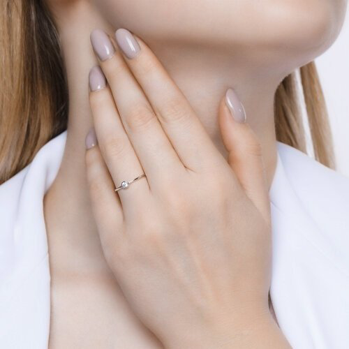Кольцо SOKOLOV 94010630-sk12 размер 16 вес 0.65 г серебро, фианит купить,NaN