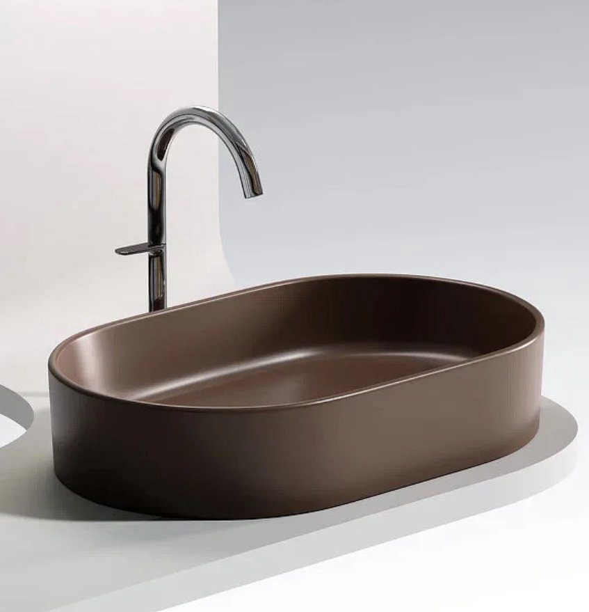 Раковина Ceramicanova Element CN6048MDB накладная овальная 61, санфарфор купить,NaN