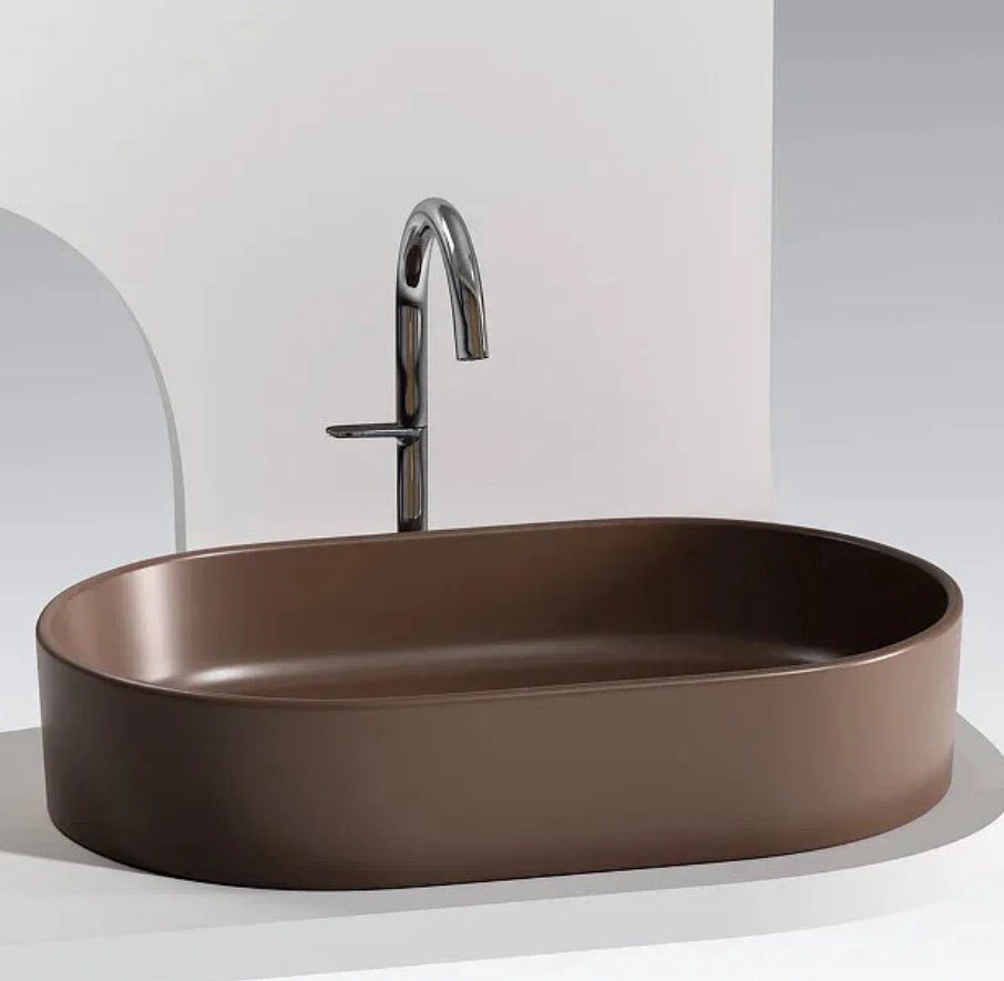 Раковина Ceramicanova Element CN6048MDB накладная овальная 61, санфарфор купить,NaN
