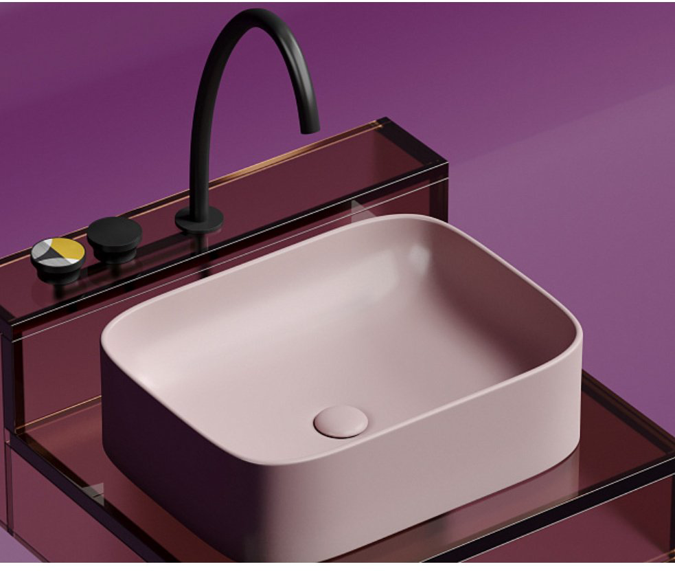 Раковина Ceramicanova CN6052MP накладная прямоугольная 50, санфарфор купить,295700
