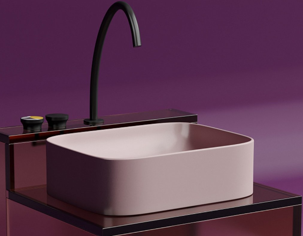 Раковина Ceramicanova CN6052MP накладная прямоугольная 50, санфарфор купить,0