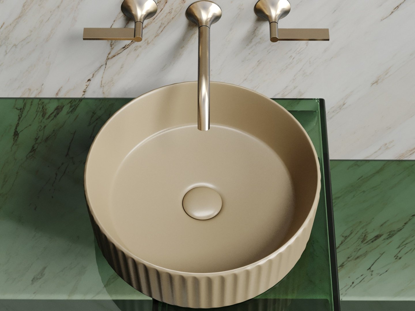 Раковина Ceramicanova Element накладная круглая 36, санфарфор - ForteMarket Раковина Ceramicanova Element накладная круглая 36, санфарфор купить,0