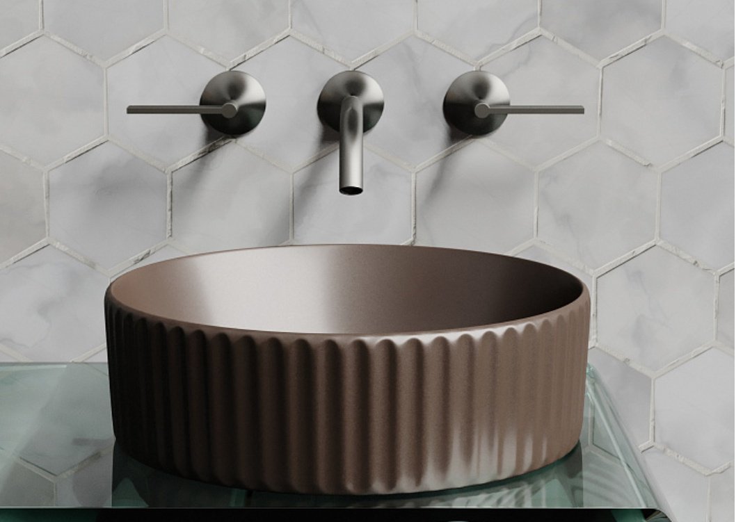 Раковина Ceramicanova CN6057MDB накладная круглая 36, санфарфор купить,0