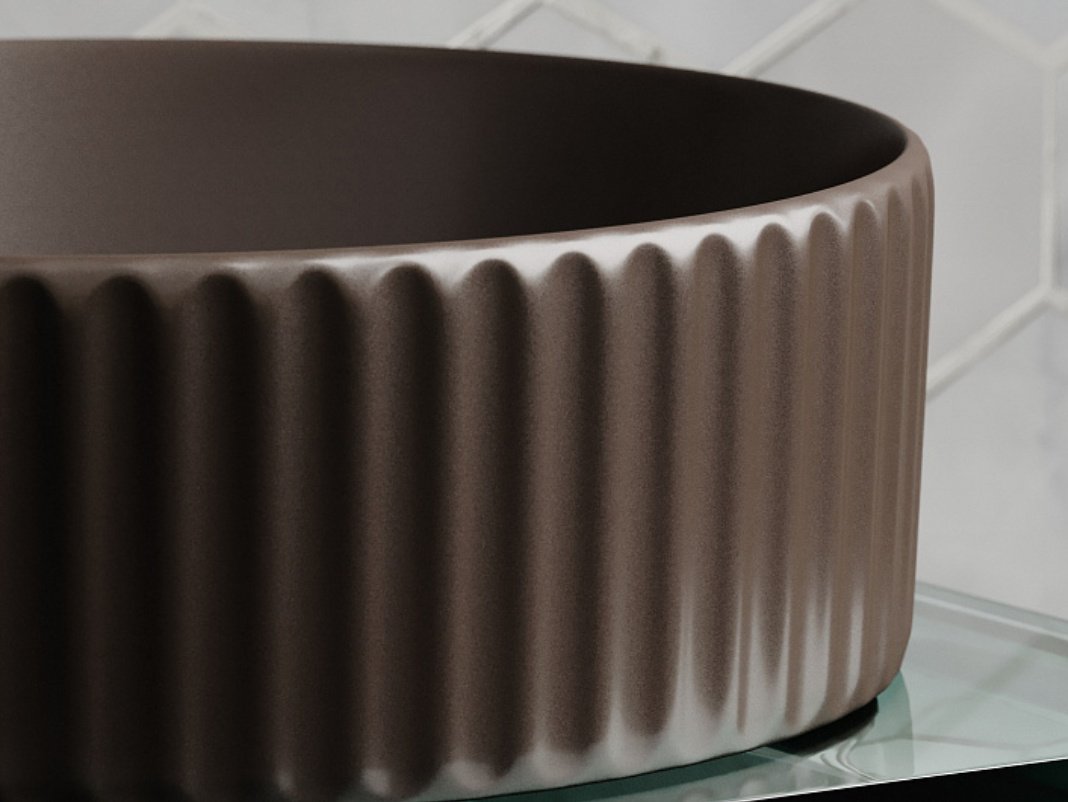 Раковина Ceramicanova CN6057MDB накладная круглая 36, санфарфор купить,0