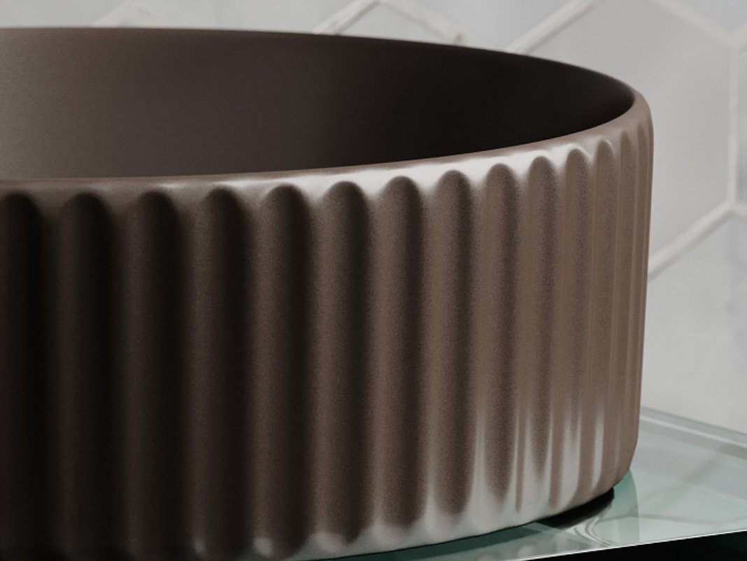 Раковина Ceramicanova CN6057MDB накладная круглая 36, санфарфор купить,295700