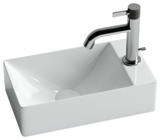 Раковина Ceramicanova CN5007 подвесная прямоугольная 37.5, санфарфор