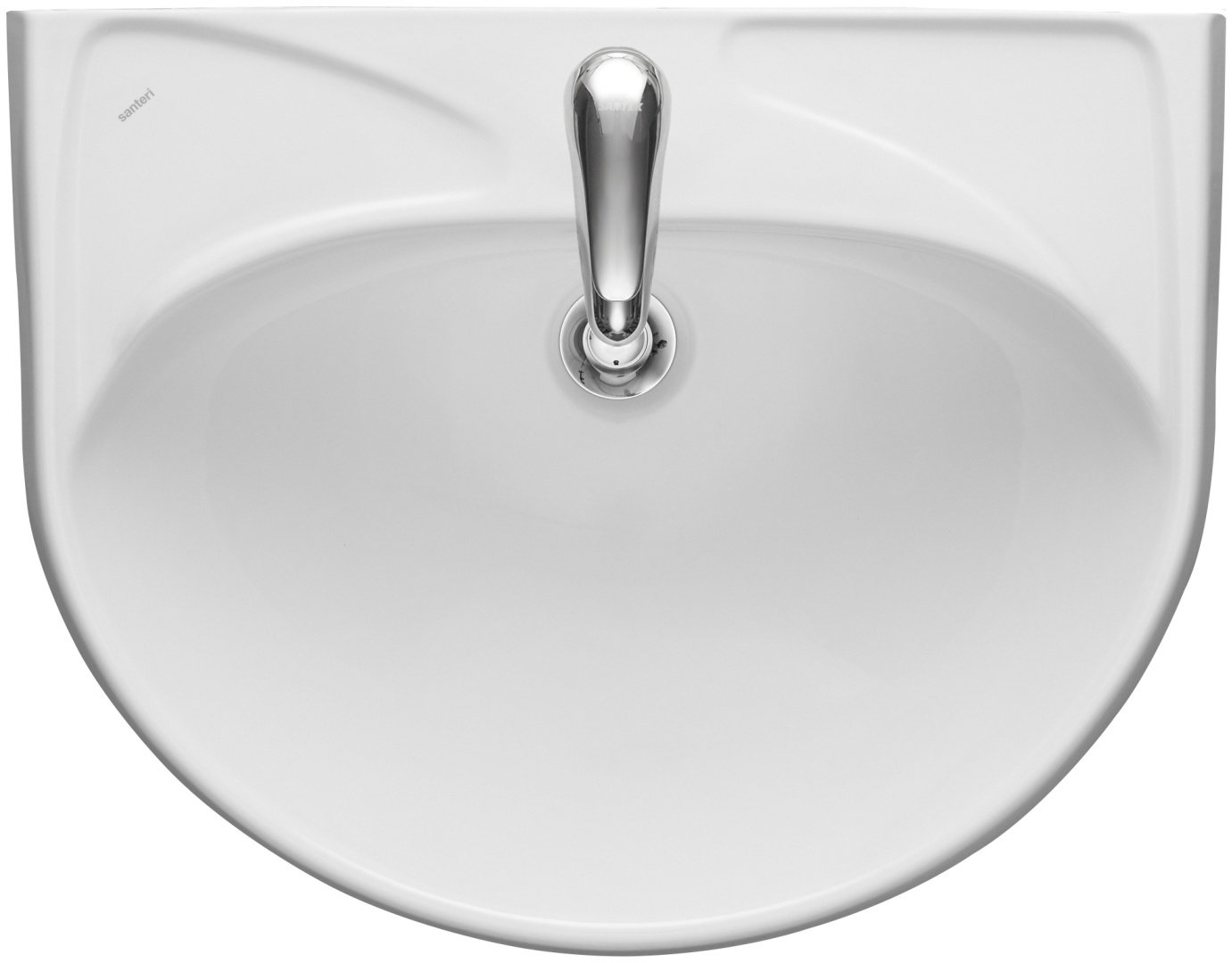 Раковина Santeri Вест 56.4 с пьедесталом овальная 57.5, фаянс
